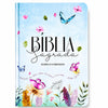 Kit 2 Bíblias Femininas Sagradas Capa Dura Letra Gigante e Hipergigante Harpa ARC Jardim Secreto e Leão Flores Rosa