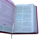 Bíblia Da Pregadora Fiel Pink Com Estudo Letra Gigante Capa Flexível Feminina Arc