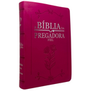 Bíblia Da Pregadora Fiel Pink Com Estudo Letra Gigante Capa Flexível Feminina Arc