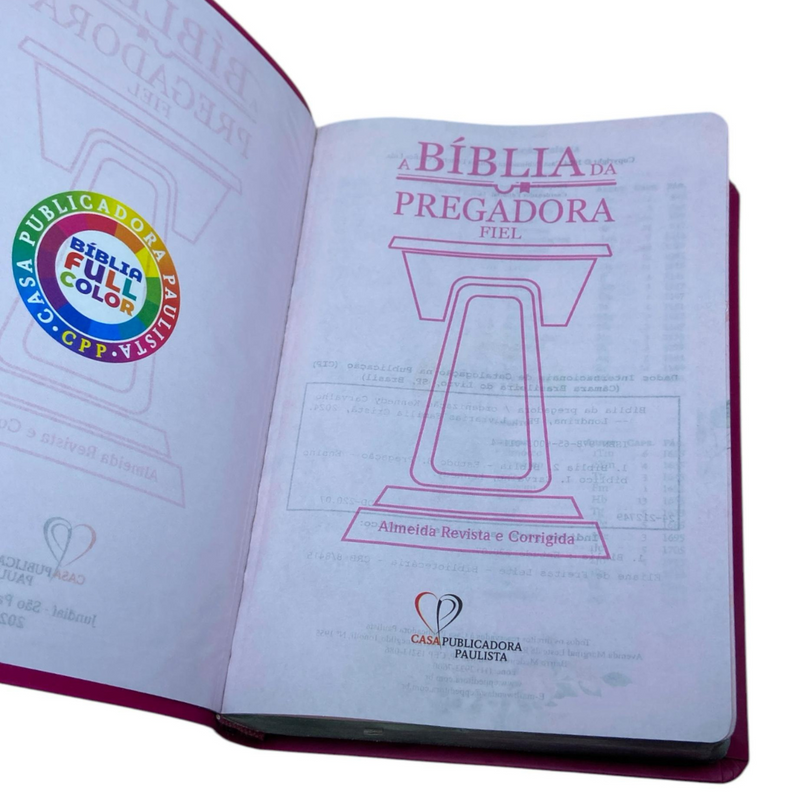 Bíblia Da Pregadora Fiel Pink Com Estudo Letra Gigante Capa Flexível Feminina Arc