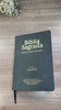 Kit 02 Bíblias Pretas Evangélicas Letra Gigante Capa Semiflexível ARC Com Harpa e Índice Masc e Fem