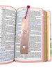 Marcador de Página Deus Acrílico Rose Espelhado Luxo Para Bíblia e Livros