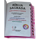 Bíblia Leão Seja Forte e Corajosa Cor Branca Letra Gigante Capa Dura Com Harpa E Índice Feminina Arc