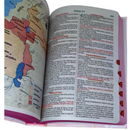 Bíblia Leão Seja Forte e Corajosa Cor Branca Letra Gigante Capa Dura Com Harpa E Índice Feminina Arc