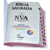 Kit 2 Bíblias Sagradas Tijolinho Floral Edição Promessas Letra Grande Para Bolsa NVA Com Índice