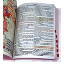 Kit 2 Bíblias Sagradas Tijolinho Floral Edição Promessas Letra Grande Para Bolsa NVA Com Índice